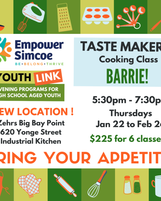 Taste Makers Jan-Feb 2026 Barrie Social Media