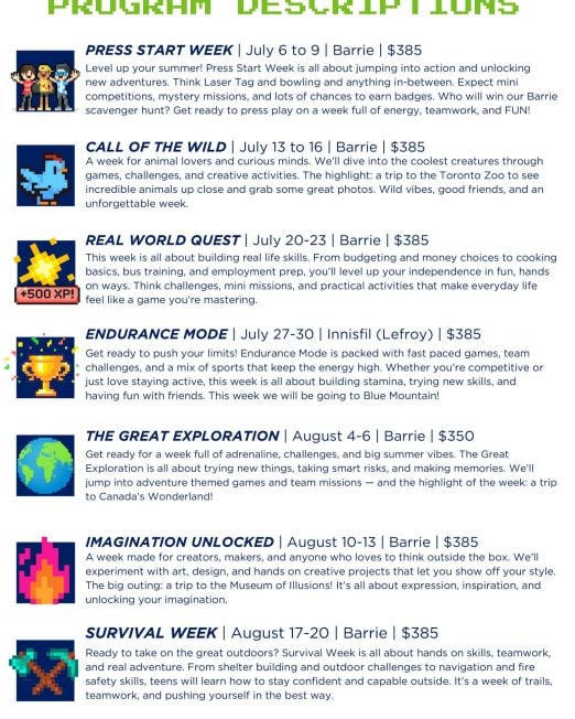 2026 Summer Camp Program Descriptions (1)