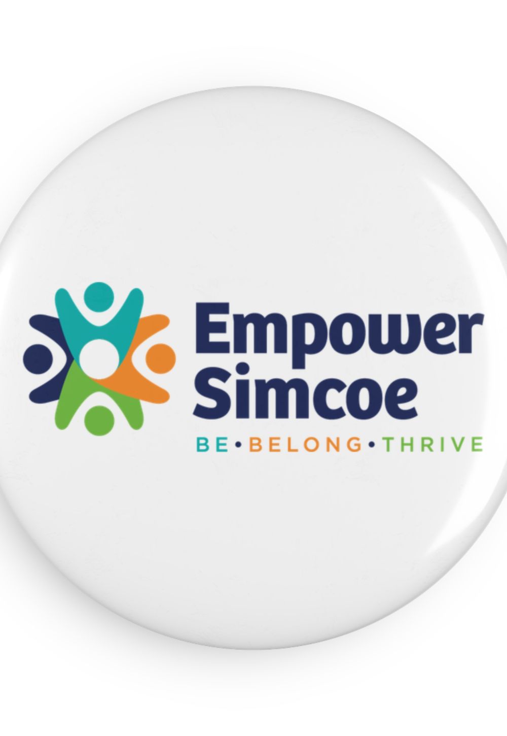 Button Magnet — Empower Simcoe Logo (Round Badge, Be•Belong•Thrive)