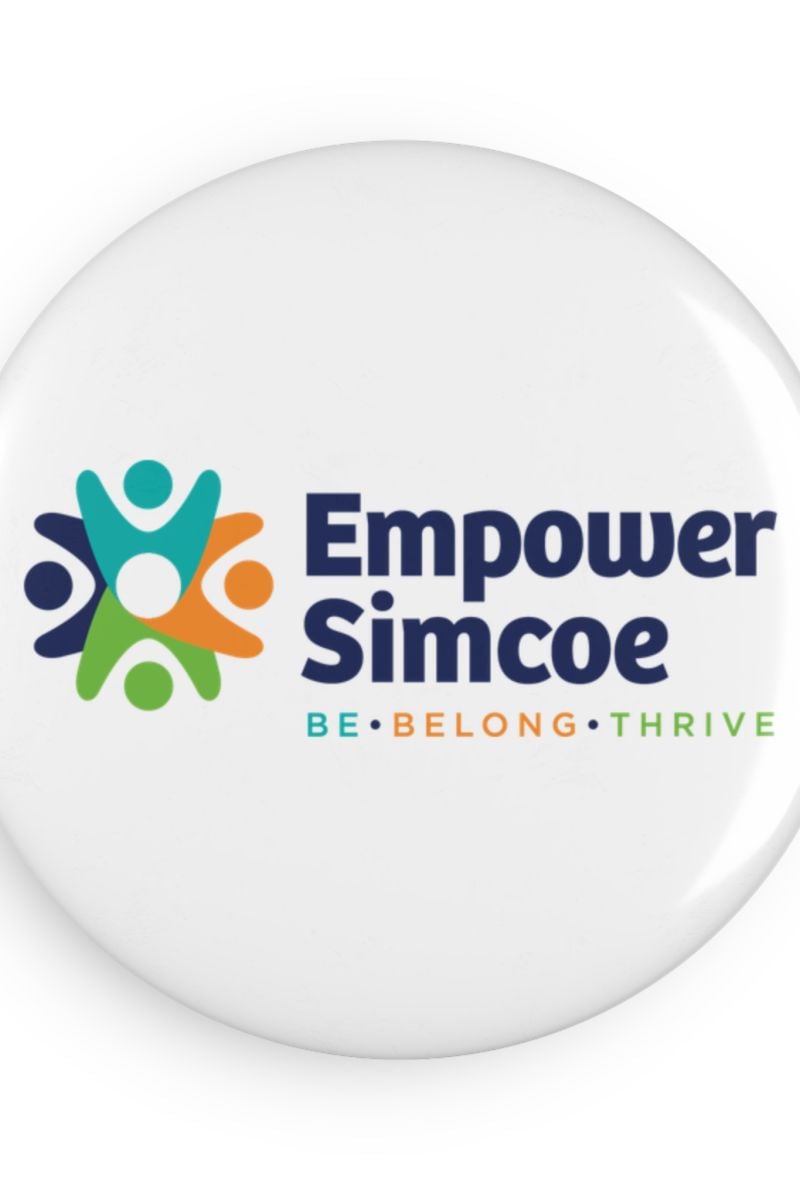 Button Magnet — Empower Simcoe Logo (Round Badge, Be•Belong•Thrive)