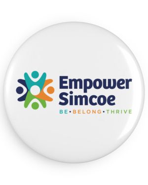 Button Magnet — Empower Simcoe Logo (Round Badge, Be•Belong•Thrive)
